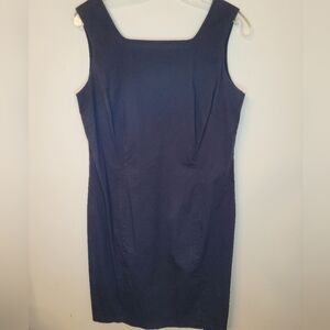 Land's End Dress, Size 10, Cottton Twill  Jumper Sleeveless Blue